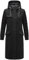 Navahoo Damen warmer Trenchcoat in Woll-Optik mit Strick-Ärmeln und Kapuze Knit Babe 14 Black Gr. L