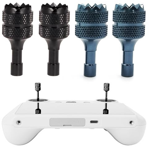 Stick per Controller per Droni,Stick di Controllo 3 Pro/4 Pro,Joystick Rimovibili,Staccabile Joystick per Droni di Ricambio Compatibile con Mini 3 Pro Droni RC Controller Intelligente (Blu, Nero)