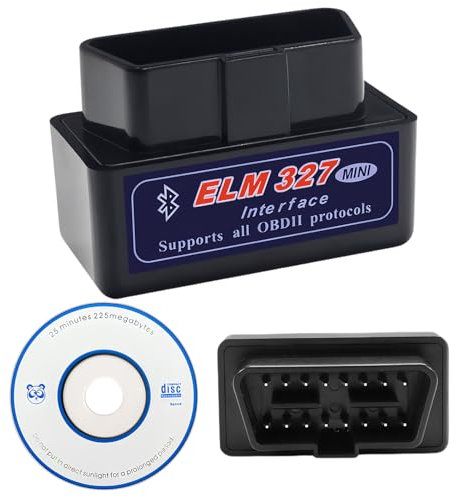 Mini Bluetooth OBD2 Code Reader, OBD II Diagnostic Scan Tool, OBD2 Scanner Car Engine Scanner for Android & Windows, Check Engine Code Reader with Fault Code Reader, V2.1