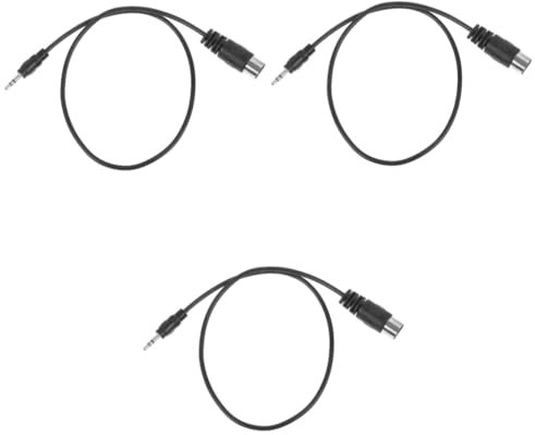 Gadpiparty 3pcs Stereo Audio Cable Pin Jack Cable Earphone Adapter for Stereo Audio Equipment