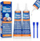 Soodyoow 2 PCS 60ml Fabric Glue, Extra Strong Permanent Fabric Adhesive, Waterproof, Clear, Machine Washable, No-Sew Adhesive for Clothes, Craft, Upholstery, Material, Craft Glue