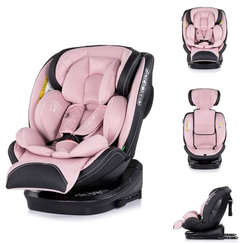 Chipolino Barnstol, Hypnotic i-storlek (40–150 cm) Isofix, Top Tether, nackstöd, färg: rosa