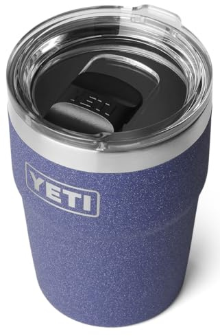 YETI Rambler - Bicchiere impilabile con coperchio Magslider Moon Dust, 473 ml