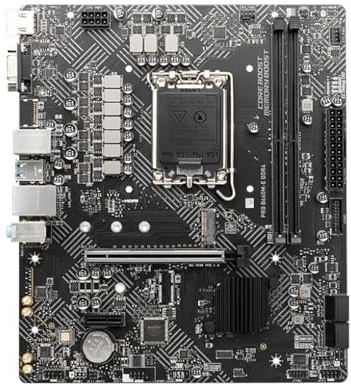 Carte mère Carte Mère Intel B660, Fit for MSI Pro B660M-E DDR4, Socket LGA 1700, Compatible avec Processeurs I7-14700T 13900, 13700, 13100F 12300, 12100, 128 Go