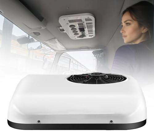 GIZMIT Climatiseur de Toit pour Camping-Car, 12 V/24 V, avec Technologie Double onduleur, pour caravanes, Camping-Cars et camions. Consommation d'énergie Ultra-Faible. Télécommande Incluse 24V