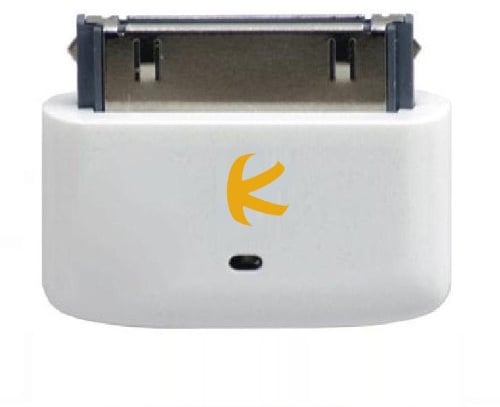 KOKKIA i10s - Pequeño transmisor Bluetooth para iPod/iPhone/iPad con autentificación real Apple. Control remoto y control de volumen local para iPod/iPhone/iPad. Instalación automática, totalmente compatible con la 6ª generación de iPod Nano, la 4ª generación de iPod Touch, iPhone 4S y iPad 3. - Blanco Lujoso
