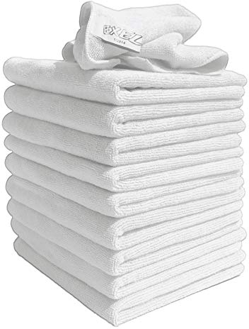 Exel Microfibre Super Magic Cleaning Cloths For Polishing, Washing, Waxing And Dusting. Cleaning Accessories, White (Pack of 20)