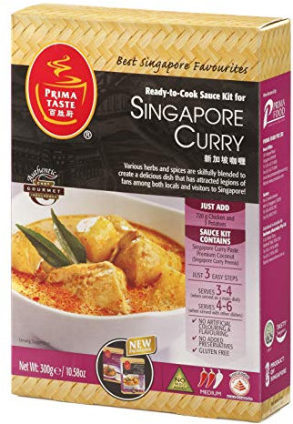 Prima Taste Ready-to-Cook Sauce Kit for Singapore Curry, 300 g