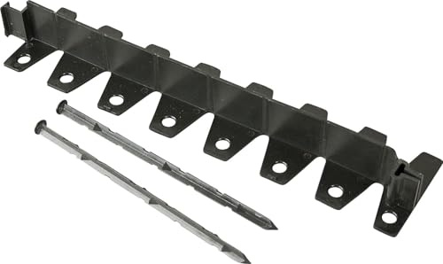 WIGAWay 5-er Pack Randeinfassung Kunststoff incl. 2 Stifte , Rasenkante Raseneinfassung Beeteinfassung Einfassung