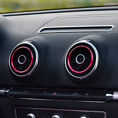 WOQUi Bocchette Aria dell'auto in Lega di Alluminio – Anelli Decorativi per Audi A3 2014 2015
