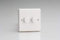 Varilight - 2 Gang 1 or 2 Way 2x250 Watt Push on/Push off Standard Dimmer Switch Classic White Plastic - HQ4W