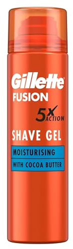 Gillette Fusion5 Ultra Moisturising Shaving Gel For Men, 200 ml, Soothes & Protects Sensitive Skin Leaving It Clean & Comfortable
