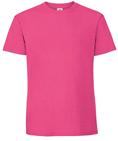 Fruit of the Loom - Camiseta de algodón para Hombre (XL/Fucsia)