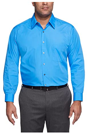 Van Heusen Men's Big and Tall Dress Shirt Big Fit Poplin Dress Shirt (Pack of 1)