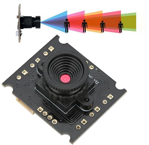 Modulo Videocamera, Modulo Videocamera USB con Obiettivo Grandangolare, Webcam a Telaio Alto, Modulo Videocamera Interfaccia USB HD HBV ‑ W202012HD per WinXP/Win7/Win8/Win10/OS X/Linux