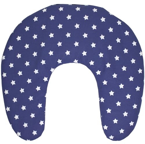 Kirschkern Nackenhörnchen Sterne-blau 30x33 - Kirschkernkissen - Nackenkissen - Wärmekissen für Nacken