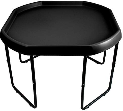 Black Mixing Play Tray 100cm Diameter & Height Adjustable Stand - For Fun & Messy Sand, Water & Glitter Play.