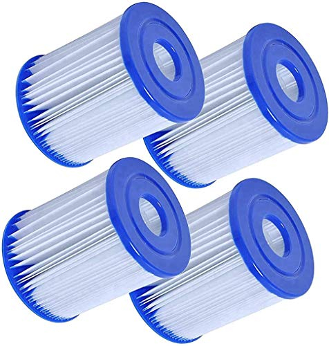 woejgo Pool Filter Type I, Filter Cartridges for Size 1, Size I Filter Cartridge for Pools, Inflatable Pool Filter, Easy Installation, 3.06 x 3.52 Inch (4 Pack)