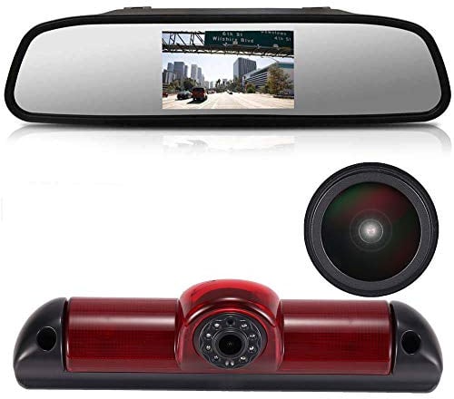 HD IP68 Auto Wohnwagen Rückfahrsystem Bremsleuchte Rückfahrkamera Dachkamera Einparkkamera Einparkhilfen Mit winkelverstellbar Nachtsicht Kompatibel mit FIAT Ducato X253/Peugeot Boxter/Citroen Jumper