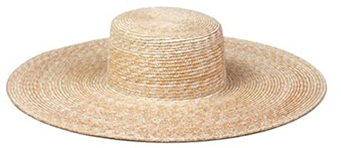 HHVDVCJK Chapeau de Paille à Grand Bord pour Femme - Chapeau de Plage surdimensionné - Protection UV 15cm Brim
