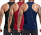 Holure 3er Pack Tank Top Herren, Achselshirts Sport Ärmelloses Shirt Unterhemd Fitness Sleeveless T-Shirt für Training Fitness Bodybuilding Vest Schwarz/Rot/Marine XXL