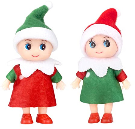 POPOYU Weihnachtselfen Figuren Mini Elfen, Christmas Elf Puppe Weihnachtselfen Weihnachten Kleine Geschenke Puppe Spielzeug für Mädchen Jungen Geschenk,Little Elf Puppe Spielzeug für Jungen Mädchen