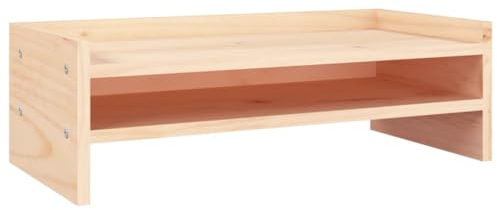 vidaXL Monitorständer Schreibtischaufsatz Monitorerhöhung Bildschirm Aufsatz Bildschirmerhöhung Bildschirmständer 50x24x16cm Massivholz Kiefer