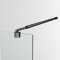Dusche Einziehbar Stabilisator 73-123 cm, Edelstahl Haltestange Stabilisierungsstange für Glasstärken 8-10 mm für Walk-in Duschabtrennung Duschwand Duschkabine Matt Schwarz