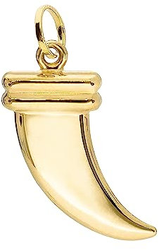 forme di Lucchetta - Haifischzahn-Anhänger aus 585 Gold | Symbol für Stärke und Zuversicht | hergestellt in Italien