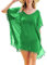 Yowablo Bikini Chiffon Bezug für Frauen Trim Quassen-Oberteile Bademode Loff Beach Kaftan up Bademode in Plus Größe Bademode Damen Große Größen (Einheitsgröße,Grün)
