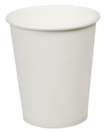 Thali Outlet - 100 x 6oz White Cup + Lid - Cafe Coffee Cups Paper Single Wall Disposable Tea Expresso Hot Drinks + White Sip-Though Lids