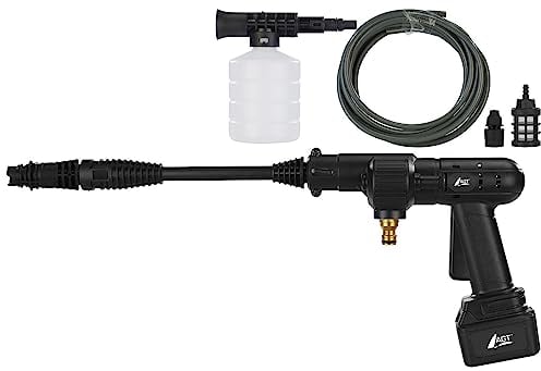 AGT Akku Hochdruckreiniger: Mobiler Akku-Druckreiniger mit Schaumdüse, 30bar, 33W, 1.500mAh, 22V (Dampfstrahler, Accu Hochdruckreiniger, Gartenschlauch)