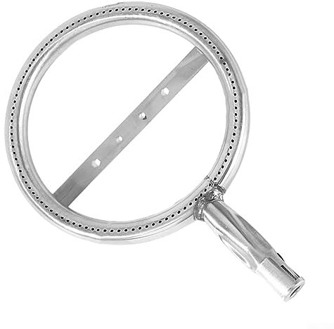 Tubo per barbecue a gas, diametro 25 cm, bruciatore rotondo in acciaio