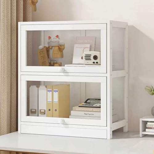 Vitrine avec Portes en Verre, Vitrine Acrylique, Vitrine pour Objets de Collection, Transparente et Anti-poussière Sur Trois Côtés, Forte Portance Vitrine avec Portes en Verre, Vitrine Acrylique, Vitr
