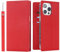 ELTEKER Hülle iPhone 14 Pro Handyhülle [Echtes Leder] Klapphülle mit Kartenfach,Schutzhülle Leder Hülle für iPhone 14 Pro-Rot