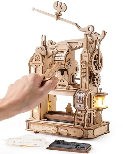 ROKR 3D Holzpuzzle Erwachsene Printing Press Druckmaschine Modell Geschenk für Konstrukteure Männer Frauen(LK602)