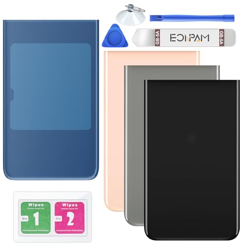 Eonpam Akkudeckel für Google Pixel 8 GKWS6 G9BQD GZPFO (Unten schwarz) | Backcover Original Qualität Rückseite Akkudeckel Rückseite Glas Back Glass Backcover Glas Reparatur Set.