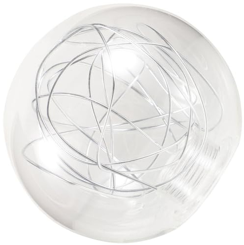 jojofuny Aluminum Wire Glass Lampshade 10cm Transparent Round Ball Globe Light Shade Replacement for G9 Molecular and Decorative Pendant Lights