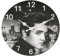 Beyond Happy Elvis Presley Retro Musik Legende Portrait Glasuhr (30 cm Durchmesser), Wanduhr