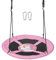KOMFOTTEU Columpio Nido Ø 102 cm para Niños con Altura Regulable, Placa de Tela Oxford, Interior y Exterior, Redondo, Carga 100 kg (Rosa)