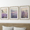 Eviepops Prints French Lavender Hills Wall Art Set of 3 Unframed Poster Prints, Digitally Printed Quilted Tapestry Style, Living Room Bedroom Bathroom Poster Home Decor, Purple Shades and Green (A3)