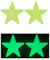 20 Stück 9.2cm Leuchtende Sterne Wandaufkleber,Selbstklebend Leuchtsterne Wandsticker Kinderzimmer Junge Mädchen Wandtattoo für DIY Wanddekoration Schlafzimmer Wohnzimmer Heimdekoration,