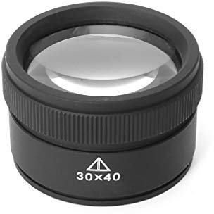 XANHOY 30 x 40 Optik-Lupe, Metalllupe, Juwelier-Stempel, Glaslinse, kleine Größe und einfach zu tragen.