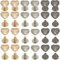 GORGECRAFT 36Pcs 3 Farben Herzförmige Nieten Herz Dekorative Nieten Legierung Zum Anschrauben Kleidungs Niete Kleine Metallnieten Zum Anschrauben Für Ledertaschen Gürtel Kleidung Schuhe Zubehör