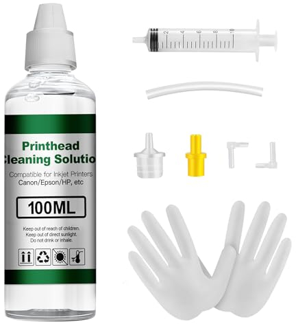 Coloran 100 ml Printhead Cleaner Nozzle Cleaner for Epson, Printer Cleaning Set, Print Head Cleaner, Liquid Printer, Head Cleaning Set for HP Canon Brother Samsung All Inkjet Printers Print Head