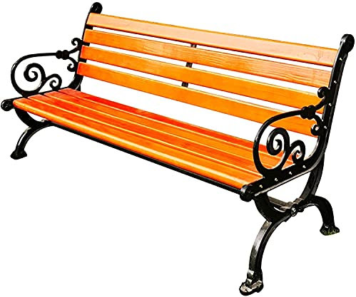 IUokLU Terrassenbank Außenbank Parkbank Möbel Außenpark Gartenbank Freizeitterrassenbänke Korrosions- und Rostschutz-Terrassenbank aus Aluminium,120 cm