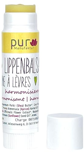 pur Manufaktur Lippenbalsam Vanille bio mit Sheabutter, Arganöl, Aprikosenkernöl, 6,5 g