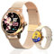 Homailida Smartwatch Damen mit Anruf-Funktion, 123 Sportmodi, IP68 wasserdicht Fitnessuhr, Einblick in den Schlafzustand, Menstruationszyklus-Funktione, Unterstützung des Deutschen, Gold Smart Watch