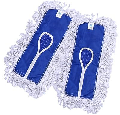 FRCOLOR 2stücke Moppkopf Wischtuch Ersatztuch Baumwollgarn Wischmopp Zubehör Wischmopp Tuch Reinigungswerkzeug Wischtuch Ersatz Haushaltsreinigung Maschinenwaschbar Wiederverwendbar