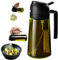Lifhety 470ml Spray Huile Cuisineavec verre de protection UV, 2 en 1 Vaporisateur Huile d’Olive en Verre, Pulverisateur Huile Cuisine pour Cuisson, Air Fryer Accessoires